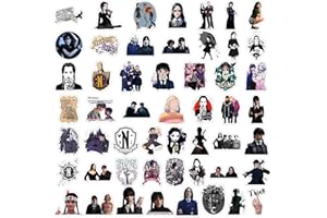 VIGCEBIT 100 Stück Lustig Addams Aufkleber, Geschenk für Kinder Teens Erwachsene Jungen,Aufkleber für Wasserflaschen,Vinyl Sticke für Scrapbook,Skateboard,Auto, Lapto