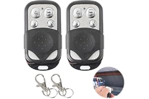 ihohi Garage Door Remote Control Fob, 2 Pcs 433mhz Universal Cloning Wireless Alarm Electric Gate Garage Door Remote Control Duplicator Opener for Car Garage Door Gate Apply to 433mhz