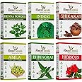 The Forest Herbs Natural Care From Nature 100% Natural Organic Amla, Shikakai, Bhringraj, Hibiscus, Henna And Indigo Powder For Hair Care Combo Each 100Gms