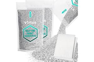 v1rtus Silver Glitter Paint Additive 200g with 2x Buffing Pads | Additive for Glitter Paint Walls, Add to Interior & Exterior Paint, Emulsion, Varnish