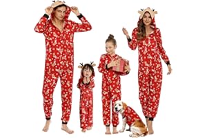 Puimentiua Christmas Pajamas for Family,Matching Christmas Pyjamas,Family Christmas Pyjamas Set Cute Cartoon Matching Christmas Pjs for Family Comfortable His and Hers Christmas Pyjamas