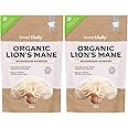 Organic Lions Mane Mushroom Powder - High Strength Full Spectrum Lions Mane Supplement to Support Brain & Mental Performance by Inner Vitality (Pack of 2)