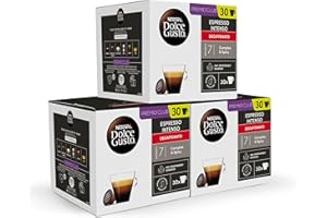 NESCAFÉ DOLCE GUSTO NESCAFÉ Dolce Gusto Espresso Intenso Descafeinado - Cápsulas de Café, 90 Cápsulas (3x30) - Originales para cafeteras Dolce Gusto