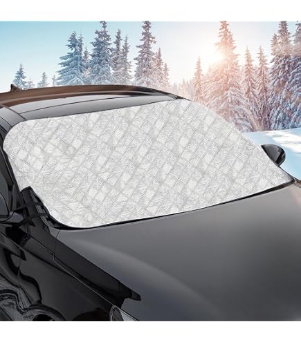 Protection Pare-brise Voiture Magnétique - Couverture Anti-neige, Glace Et Poussière Avec 9 Aimants Pour Berline Ou SUV