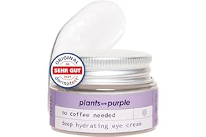 ‎PLANTS ARE PURPLE No Coffee Needed - Natürliche Augencreme mit Koffein und Aloe Vera I Augenringe und Falten entfernen I Ohne Aluminium und Alkohol I Für Alle Hauttypen