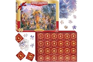 POZEMU Calendrier de L'avent 2025 Nativité Puzzle pour Adulte Calendriers de Noël Femme Homme