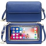 HNOOM Borsa a Tracolla per cellulare Portafoglio Donna Bloccaggio RFID Borsa Piccola Tracolla Donna Portamonete Portafoglio a