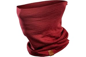 menique Schlauchschal – 100% Merino Wolle Loop Schal Damen, Atmungsaktives Multifunktionstuch und Halswärmer, Winter Halstuch Damen für Motorrad, Arbeit, Laufen, Ski-Maske