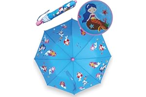 HECKBO Magique enfants parapluie aux couleurs changeantes - La couleur change sous la pluie - parapluie pliant pour garçons et filles