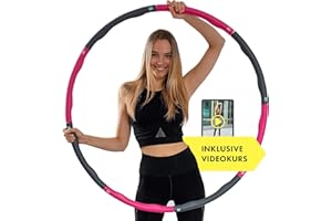 GREEN SEEDS GreenWise™ Hula Hoop Sport - Pneumatico da 1,0 kg, per adulti e bambini, per la perdita di peso, 95 cm, design ondulato, 8 pezzi, smontabile, con custodia inclusa