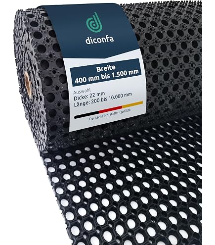 Tapis De Protection Caoutchouc Diconfa 700mm X 2,55m Épaisseur 4mm - Antidérapant