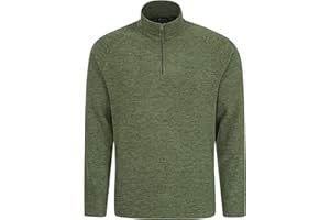Mountain Warehouse Micropolaire Hommes Snowdon - Chaude, Respirante, séchage Rapide, col zippé, Douce - pour Voyager, Hiver