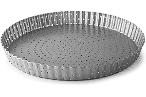 LACOR - 68781 - Moules à Pâtisserie, Moule Gateau, Moule à Boucles, Perforé, Acier au Carbone, Sans PFOA, Antiadhésif, Va au Four, Va au Congélateur, 20 cm