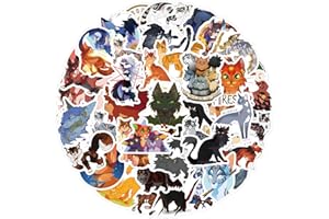 FANCICO Warriors Aufkleber 60 Stück Cartoon Aufkleber für Wasserflaschen, Gepäck, Fahrrad, Auto, Niedliche Geschenke Partyzubehör für Kinder, Teenager, Erwachsene