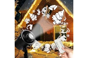 ANKOUJA LED Christmas Decoration Christmas Lighting 3D Projector for Children Gift IP65 Christmas Projector with Remote Control Projection Lamp Outdoor Indoor for Christmas Timer 20 Patterns