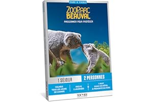 Tick’nBox – Coffret Cadeau ZooParc de Beauval - 2 journées & 2 Nuits pour 2 Personnes dans Le 4e Plus Beau Zoo du Monde & Visite du dôme équatorial – idée Cadeau Couple Originale