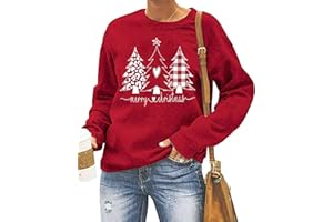 tiorhooe Christmas Sweatshirt 2025 Women Ladies Xmas Jumper Funny Christmas Sweater
