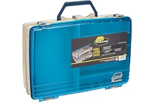 Plano 2-stufige Ranzen-Tackle-Box, Premium-Aufbewahrungsbox, Grau / Transparentes Blau
