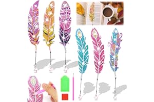 Appoft 6 Pièces Diamond Painting Personnalisé Signets pour Enfant Adolescent - Kit Loisir Creatif Cadeau