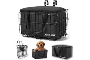 CEASELESLY Cesto Bici，Cestino Bici Staccabile,Cestino Anteriore per Bicicletta,Cestino per Bicicletta Ripiegabile Borsa,per diverse biciclette pieghevoli e mountain bike