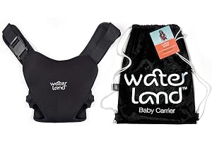 WaterLand Baby Carrier Innovative Carrier Seat for Water and Land Black - Waterproof Chest Strap for Toddlers with Adjustable