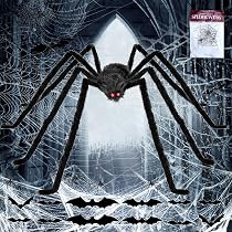 MIJOMA Halloween-Dekoration Friedhof – 4 Grabsteine + 12 Spinnen, 40x20 Cm