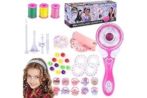 MEIN HERZ Macchina per Trecce Capelli Kit Brillantini Capelli Macchina Strass Capelli Macchina per intrecciare i capelli Elettrica Kit Capelli Bambina Macchina Capelli Diamante