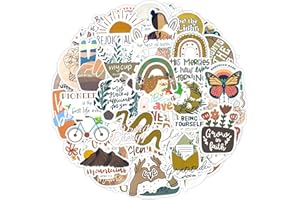 AIRNOGO Adesivi Frasi Motivazionali 100 Pcs Stickers Frasi Positive, Stickers Vinile Impermeabili, Adesivi per Pc Portatile Cellulare Computer Scooter Borraccia Acqua Snowboard Scrapbooking Agenda Journal ecc