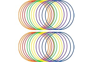 WOFEU Plastic Toss Rings Toys,Mini Throwing Rings Toss Hoops for Kids,Carnival Party Favo Rings Toss for Indoor Outdoor Sport Games for Speed and Agility Practice Game