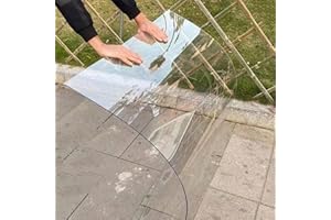 Sh000ad Pannelli Policarbonato Trasparente,Lastra di Copertura in Plastica Spesse 1mm,Fogli in Acrilico UV Impermeabili,per Serra Giardino Tettoia Esterno Tetto,Facili Tagliare (0.6m x 2m)