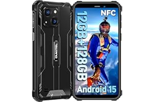 OUKITEL WP32 Movil Resistente Android 15-12GB RAM+128GB ROM(TF 1TB) Móvil Irrompible, Batería 6300mAh, 6.0'' HD+Teléfono Movil, Cámara 20MP+5MP, 90dB Altavoz, Dual 4G SIM/NFC/OTG/GPS, Negro
