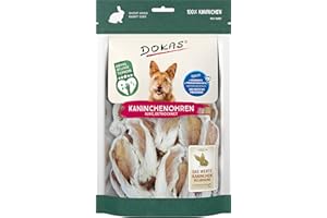 DOKAS Orejas de Conejo – Snack Premium sin Cereales 100% Conejo para Perros