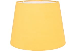 MiniSun | Modern Tapered Light Shade in a Mustard Fabric Finish | Floor Lamps & Torchieres, Home Décor & Improvement Essential | 250mm Shade Width