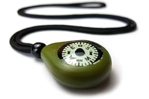 POLYMATH PRODUCTS CMP-20 Compass Necklace. Rugged and reliable navigation aid with precision luminous dial. UK-made.