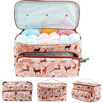 Sac Rangement Laine Et Crochet - 37x21cm - Avec Trous Pour Fil - Organisation Tricot