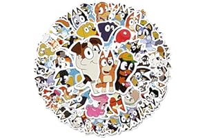DAWUMIN Blu-ey Aufkleber Kinder, 100 Stück Sticker Set, Wasserfest Cute Stickers für Koffer Fahrrad Laptop Autos DIY Tattoo, Vinyl Aufkleber für Kindergeburtstag Mitgebsel Festival Mädchen (Blu-ey)