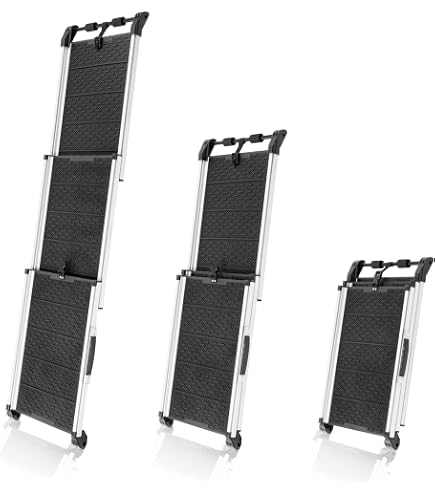 Rampe Pliable Pour Chien Gardhom - 153cm - Capacité 180kg - Aluminium Antidérapant - Pour Voiture