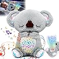 KASTWAVE Koala Baby Sleep Aid, Soother with Lullaby Songs & White Noises and Portable Night Light Projector, 3 in 1 Starry Skies Koala Soother, Gift for Baby 0-6 Months