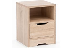 FineBuy noc konsoli SV51475 31x43x31 cm 1 szuflady i schowek | Skrzynia na noc z miejscem do przechowywania | Stolik nocny Simple Modern | Stolik nocny Klein | Sypialnia przy stoliku nocnym