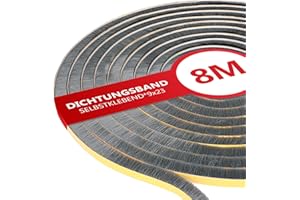 XEEINC 8M Bürstendichtung Selbstklebend, 9mm(B) x 23mm(D) Bürstendichtung für Rolladen Schiebetür, mit Idealer Klebkraft, Türbürstendichtung Dichtungsbürste Insektenschutz für Fenster Tür - Schwarz