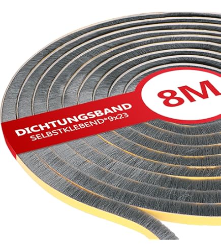 Guarnizione A Spazzola Autoadesiva 15m - Paraspifferi Nero 9x9mm Per Isolare Finestre E Porte Da Polvere, Rumore E Insetti - Foto 3