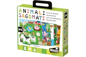 Headu- Gli Animali Sagomati Juego, Multicolor (IT21932)