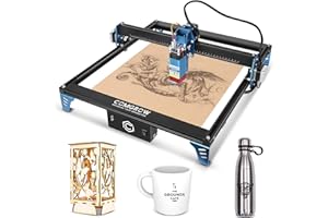 Comgrow Z1 Laser Graviermaschine, Laser Cutter 5 W Laserleistung, Lasergravur Maschine 24V komprimierter Punkt 10000 mm/min, mit Augenschutz für Holz, Metall, Glas, Acryl, Leder