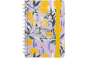 Legami - Agenda Settimanale Spiralata Small, 12 Mesi, da Gennaio 2024 a Dicembre 2024, Planner pieghevole 2024/2025, Chiusura con Elastico, Taschina finale, Rubrica, 8,5x13 cm, Tema Lemon