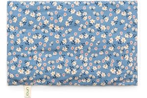 UMOI Coussin de noyaux de cerise pour micro-ondes - 100% coton - Coussin chauffant en tissu piqué - Compartiments séparés - Coussin noyaux de cerise - 20 x 30 cm - Bleu
