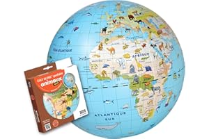 Caly Globe gonflabe Animaux Maxi 50cm, 049F, Bleu océan