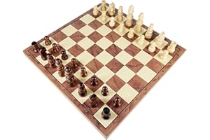 STANDS OUT, SUPPLYING OUTSTANDING GIFTS Mind Games 22 cm 9 inch Chess Set with Handmade Real Wooden Pieces Fide Compliant Stimulate Your Brain