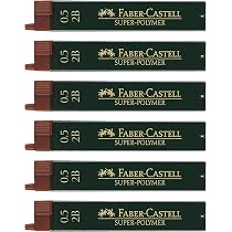 Faber-Castell 205208 Portamine Apollo 0.5 Mm - 5 Pezzi, Mina B, Gomma Inclusa, Impugnatura Ergo, Blu Cielo
