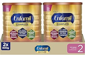 Enfamil Premium Complete 2 - Pack Mensual Fórmula Leche Infantil de Continuacion para Lactantes Bebés de 6 a 12 Meses, 800 gr - Pack de 2 Latas