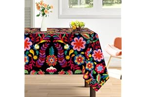 Arquiel Mexico Tablecloth Waterproof, Cinco de Mayo Table Cloth Rectangle Stain Resistant, Washable Table Cover for Home Kitchen Dining Party Decoration (55×70 Inch)